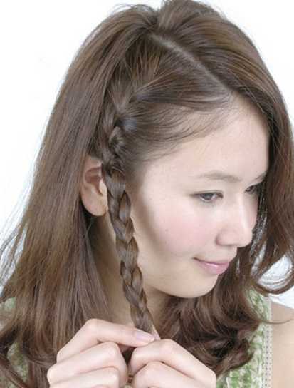 甜美刘海编发DIY