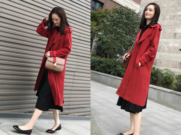 冬装外套搭配连衣裙让你既保暖又美美的