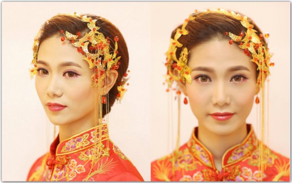 【步骤】中式旗袍新娘盘发发型尽显古典美
