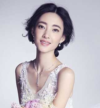 王丽坤清新新娘盘发图片