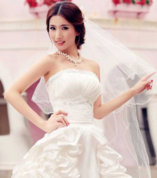 最流行韩式新娘发型图解