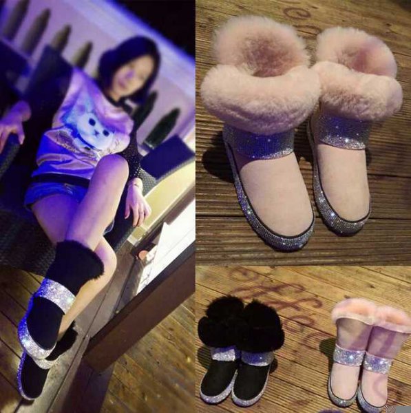 冬季时尚潮人英伦范雪地靴