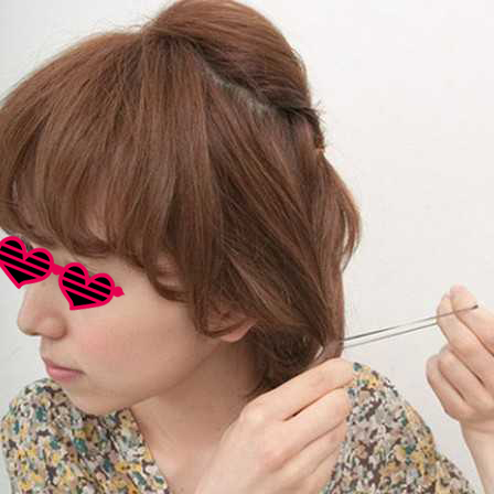 韩式短发波波头扎发清爽更淑女