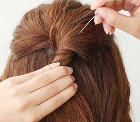 一分钟甜美公主头编发扎发DIY教程