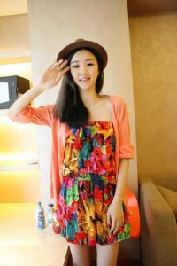 甜美碎花沙滩连衣裙裤 花漾沙滩甜心连体裙裤