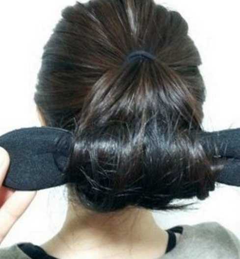 扎发教程：懒人韩式丸子头发型图解