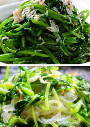 虾皮茼蒿的做法