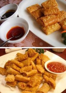 浙菜小吃——梅酱配炸响铃 浙菜美味——梅酱伴炸响铃