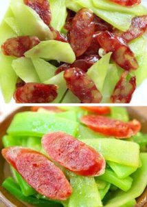 简单美味下饭广式香肠炒莴笋 美味广式香肠炒莴笋