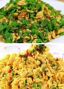早春的营养美食——香椿炒鸡蛋 香椿炒蛋：早春美食享受
