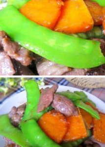 快手家常菜——南瓜荷兰豆炒牛肉 南瓜荷兰豆牛肉快手炒