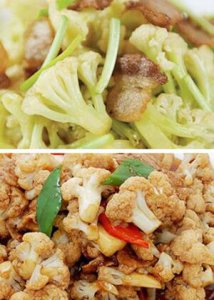 简单菜花炒肉的做法 秋天吃菜花最合适