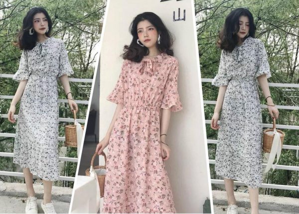 文艺少女必备的碎花裙