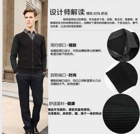 2024新款加厚保暖儒雅男士针织衫