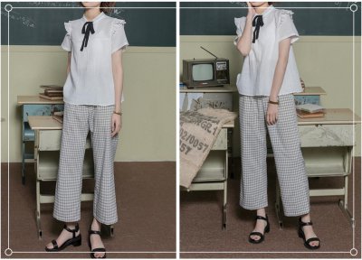 学生妹日常休闲舒适搭配 透露出清新的学院风