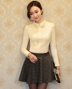 韩版新款女装长袖雪纺衫气质迷人 迷人气质的长袖雪纺衫韩式女装新款