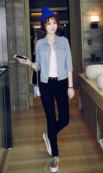 韩版女装牛仔外套显瘦又好看