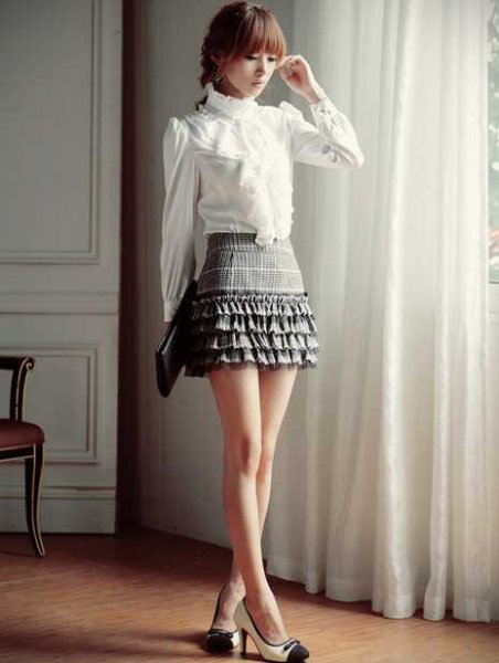 公主领衬衫搭配女汉子变淑女
