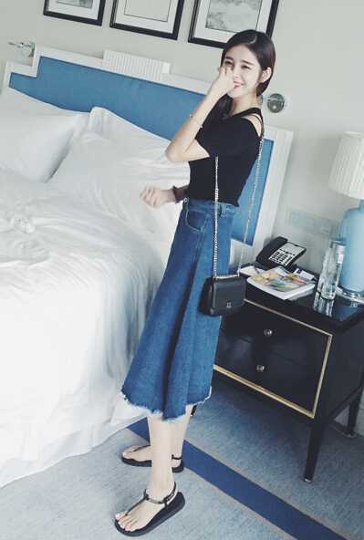 2024秋款个性流苏牛仔女装