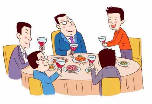 敬酒在客人右边还是左边图解