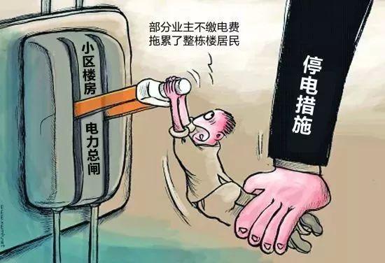 小区电费欠多少就会自动停了，怎么办网上交的