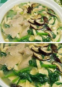 茼蒿腐皮肉片汤 润肠通便健脾降血压