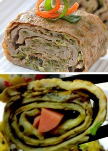 厚蛋烧粘锅 香椿火腿厚蛋烧延年益寿