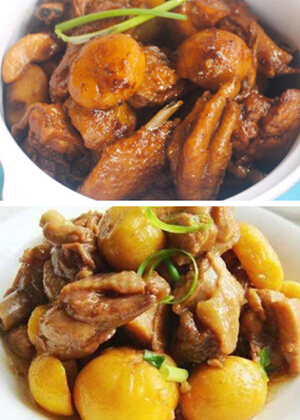 栗子鸡块