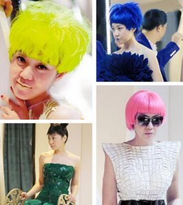 《一仆二主》热播 闫妮炫色假发造型超越时尚