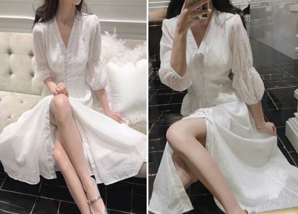 仙气十足的泡泡袖服装单品