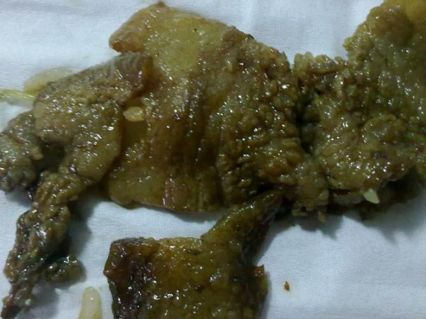 米猪肉与脂肪粒的鉴别