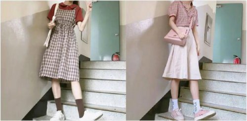 秋季女生学院风穿搭