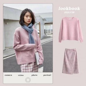 粉色上衣配裤子图片 粉色衣服搭配粉色裤子图片