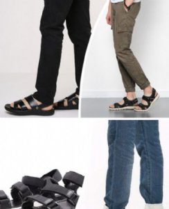 百丽牛皮男凉鞋 将凉爽进行到底