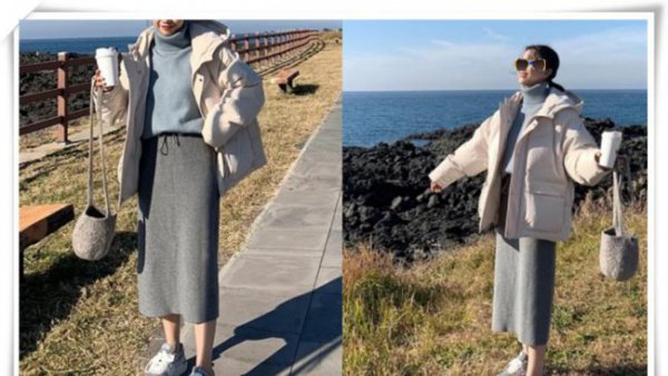 冬季羽绒服显瘦搭配