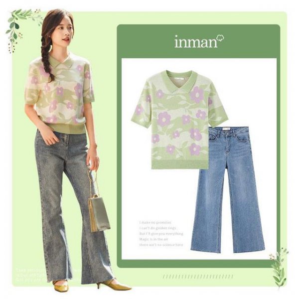 花朵图案衣服怎么搭配？