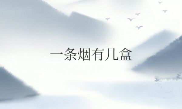一条烟有几盒
