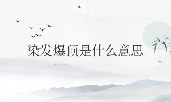 自己染发爆顶是什么意思