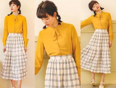 风笛女装裙子 迷笛裙搭配什么上衣？