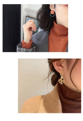 大耳环搭配什么衣服好看