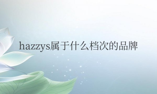 hazzys属于什么档次的品牌