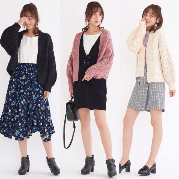 秋季日系穿搭女图片