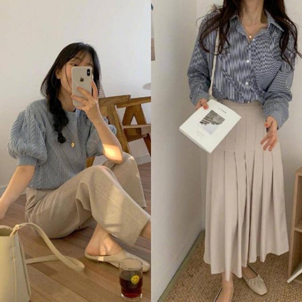 女学生甜美可爱的服装搭配