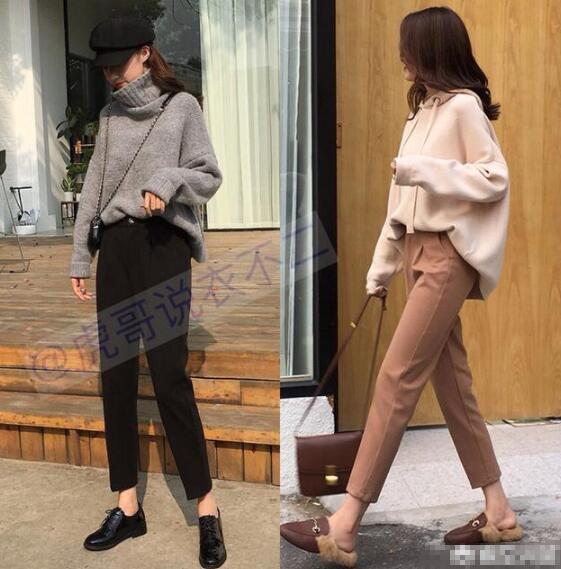 什么衣服配烟管裤好看？