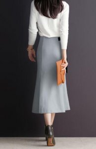 冬季鱼尾裙怎么搭配外套好看？ 冬天鱼尾半身裙配什么上衣好看