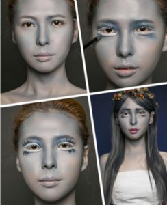 画僵尸新娘手绘 另类搞怪僵尸新娘妆画法