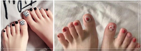 夏天脚指甲美甲款式图片