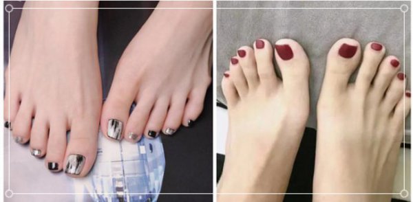 夏天脚指甲美甲款式图片