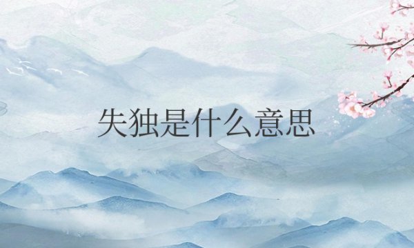 失独是什么意思