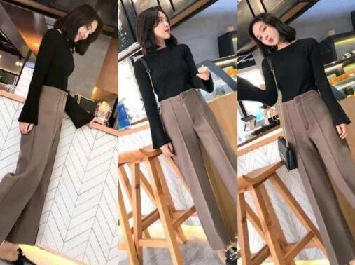 黑色毛衣配什么阔腿裤？